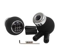 QRDKKL per BMW Pomello Cambio Auto Leva Cambio | Impugnatura Cambio Auto Pomello cambio in PU perforato a 5/6 velocità, universale con adattatori Per M8/M10/M12/M14