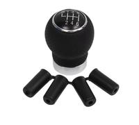 QRDKKL Pomello Cambio Universale Auto Leva Cambio | Impugnatura Cambio Auto Sfera Cambio Universale MT Pelle Traforata 5/6V Adattatori M8-M14