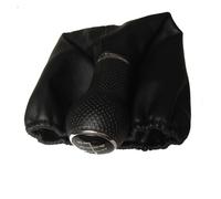 QRDKKL Pomello Leva Cambio Pomello Del Cambio A 5 Marce Per POLO 6N 6N2, Per Golf 3 MK3, Per Lupo, Con Rivestimento In Pelle.(Black stitches)