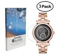 Qrettie - Pellicola protettiva per schermo Michael Kors Access Sofie, durezza 9H, in vetro temperato, per smartwatch da donna Michael Kors Sofie, antigraffio, senza bolle