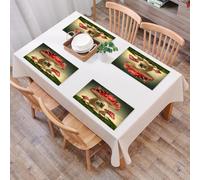 QRFASFZO Set di 6 Tovagliette Americana Plastica Lavabili, antiscivolo, lavabili, in PVC, resistenti al calore,Fungo, Fungo da solo nella finestra del cottage della foresta fantasy,45x30cm