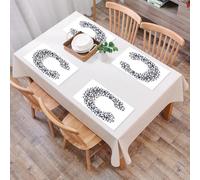 QRFASFZO Set di 6 Tovagliette Americana Plastica Lavabili, antiscivolo, lavabili, in PVC, resistenti al calore,Lettera C, arte calcistica creativa sta da una serie di palloni da calcio in bia,45x30cm