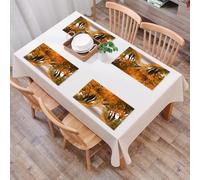 QRFASFZO Set di 6 Tovagliette Americana Plastica Lavabili, antiscivolo, lavabili, in PVC, resistenti al calore,Autumn Avenue, una strada tranquilla con colorati alberi autunnali ai lati, con,45x30cm