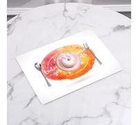 QRFASFZO Set di 6 Tovagliette Americana Plastica Lavabili, antiscivolo, lavabili, in PVC, resistenti al calore,Citazione, messaggio motivazionale su sfondo grunge artistico e vibrante, felici,45x30cm
