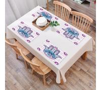 QRFASFZO Set di 6 Tovagliette Americana Plastica Lavabili, antiscivolo, lavabili, in PVC, resistenti al calore,Simbolo Hamsa. Motivo decorativo. L'antico segno della Mano di Fatima.,45x30cm