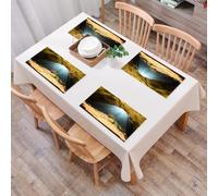 QRFASFZO Set di 6 Tovagliette Americana Plastica Lavabili, antiscivolo, lavabili, in PVC, resistenti al calore,Decorazioni naturali della grotta, vista dall'interno della grotta verso la spia,45x30cm
