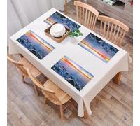 QRFASFZO Set di 6 Tovagliette Americana Plastica Lavabili, antiscivolo, lavabili, in PVC, resistenti al calore,Splendida vista del Niagara On The Lake durante il tramonto,45x30cm