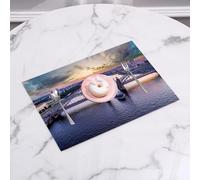 QRFASFZO Set di 6 Tovagliette Americana Plastica Lavabili, antiscivolo, lavabili, in PVC, resistenti al calore,San Pietroburgo. Russia. Ponte di Pietro il Grande al tramonto. I ponti levatoi,45x30cm
