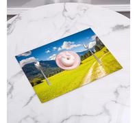 QRFASFZO Set di 6 Tovagliette Americana Plastica Lavabili, antiscivolo, lavabili, in PVC, resistenti al calore,Natura, Alpi Giulie Montagna Valle Rurale con foto,45x30cm