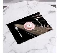 QRFASFZO Set di 6 Tovagliette Americana Plastica Lavabili, antiscivolo, lavabili, in PVC, resistenti al calore,Pianoforte, tastiera del pianoforte in primo piano, accenni a infinite possibili,45x30cm