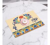 QRFASFZO Set di 6 Tovagliette Americana Plastica Lavabili, antiscivolo, lavabili, in PVC, resistenti al calore,Occhio di scarabeo, antico egiziano, icona della cultura storica antica,45x30cm