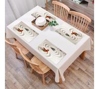 QRFASFZO Set di 6 Tovagliette Americana Plastica Lavabili, antiscivolo, lavabili, in PVC, resistenti al calore,Una farfalla arancione è seduta su una pietra in un tranquillo di una spiaggia,45x30cm