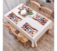 QRFASFZO Set di 6 Tovagliette Americana Plastica Lavabili, antiscivolo, lavabili, in PVC, resistenti al calore,Serie Inner Melody. Design sto da forme musicali colorate come metafora sul tema,45x30cm
