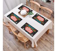 QRFASFZO Set di 6 Tovagliette Americana Plastica Lavabili, antiscivolo, lavabili, in PVC, resistenti al calore,Tutto e mangia un dolce cupcake. P perfetto per una caffetteria o per il menù de,45x30cm