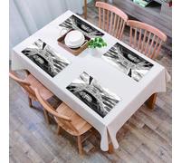 QRFASFZO Set di 6 Tovagliette Americana Plastica Lavabili, antiscivolo, lavabili, in PVC, resistenti al calore,Moderno, Tower Bridge Londra Inghilterra Strada Traffico Europeo Storico Immagin,45x30cm