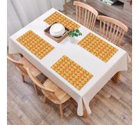 QRFASFZO Set di 6 Tovagliette Americana Plastica Lavabili, antiscivolo, lavabili, in PVC, resistenti al calore,Caleidoscopio di cerchi Un modello vivido e ipnotizzante La gamma dinamica di mo,45x30cm