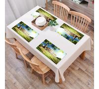 QRFASFZO Set di 6 Tovagliette Americana Plastica Lavabili, antiscivolo, lavabili, in PVC, resistenti al calore,Città, Colosseo, un'antica meraviglia immersa nel sole, circondata da ambienti a,45x30cm