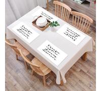 QRFASFZO Set di 6 Tovagliette Americana Plastica Lavabili, antiscivolo, lavabili, in PVC, resistenti al calore,Arte ispiratrice con parole, frase ispiratrice, decorazione ispiratrice e opera,45x30cm