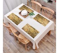 QRFASFZO Set di 6 Tovagliette Americana Plastica Lavabili, antiscivolo, lavabili, in PVC, resistenti al calore,Antica mappa dell'Africa che svela il o del continente attraverso illustrazioni,45x30cm
