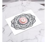 QRFASFZO Set di 6 Tovagliette Americana Plastica Lavabili, antiscivolo, lavabili, in PVC, resistenti al calore,Occhio ornamentale occulto e astratto con forma di mandala etnico, energia della,45x30cm