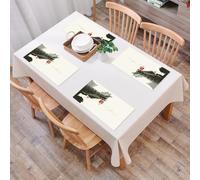 QRFASFZO Set di 6 Tovagliette Americana Plastica Lavabili, antiscivolo, lavabili, in PVC, resistenti al calore,Decorazioni della Cina antica, lanterna tradizionale appesa all'arco del padigli,45x30cm