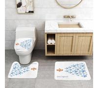 QRFASFZO Set Tappeti Bagno 3 Pezzi in Microfibra, Tappeti Assorbente Antiscivolo,Citazione, citazione con un pesce estraneo contro tutti gli altri,Tappetini Doccia