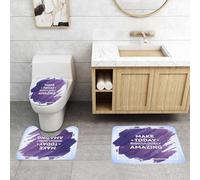 QRFASFZO Set Tappeti Bagno 3 Pezzi in Microfibra, Tappeti Assorbente Antiscivolo,Citazione: crea oggi un messaggio incredibilmente sorprendente sulle pennellate,Tappetini Doccia
