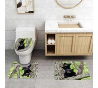 QRFASFZO Set Tappeti Bagno 3 Pezzi in Microfibra, Tappeti Assorbente Antiscivolo,Dipartimento degli degli Stati Uniti, Deleware Water Gap, Area Ricreativa Nazionale,Tappetini Doccia