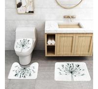 QRFASFZO Set Tappeti Bagno 3 Pezzi in Microfibra, Tappeti Assorbente Antiscivolo,Fiore a raggi X, immagine a raggi X di un albero floreale, uno sguardo insolito alla struttura,Tappetini Doccia