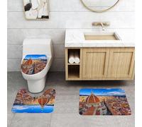 QRFASFZO Set Tappeti Bagno 3 Pezzi in Microfibra, Tappeti Assorbente Antiscivolo,La Cattedrale di Santa Maria del Fior a Firenze, Italia.,Tappetini Doccia