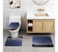 QRFASFZO Set Tappeti Bagno 3 Pezzi in Microfibra, Tappeti Assorbente Antiscivolo,La Via Lattea e le stelle nel cielo notturno sono molto belle, la vista notturna della Via Lat,Tappetini Doccia
