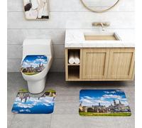 QRFASFZO Set Tappeti Bagno 3 Pezzi in Microfibra, Tappeti Assorbente Antiscivolo,L'antica città di Dresda, in Germania. Centro storico e culturale d'Europa.,Tappetini Doccia