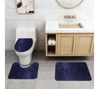 QRFASFZO Set Tappeti Bagno 3 Pezzi in Microfibra, Tappeti Assorbente Antiscivolo,Le stelle CAPH e Cassiopea, Andromeda e Cefeo, si trovano nella Via Lattea,Tappetini Doccia