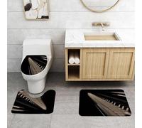 QRFASFZO Set Tappeti Bagno 3 Pezzi in Microfibra, Tappeti Assorbente Antiscivolo,Pianoforte, tastiera del pianoforte in primo piano, accenni a infinite possibilità di melodia e,Tappetini Doccia