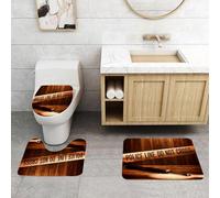 QRFASFZO Set Tappeti Bagno 3 Pezzi in Microfibra, Tappeti Assorbente Antiscivolo,Scena dell'omicidio, nastro di avvertimento di sicurezza sulla scena del crimine, arma,Tappetini Doccia