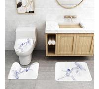 QRFASFZO Set Tappeti Bagno 3 Pezzi in Microfibra, Tappeti Assorbente Antiscivolo,schizzo di un atleta di scherma, mano dinamica - illustrazione di una gara di pittura di scherm,Tappetini Doccia