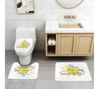 QRFASFZO Set Tappeti Bagno 3 Pezzi in Microfibra, Tappeti Assorbente Antiscivolo,Sei il mio raggio di sole. Lettering vettoriale per biglietti di San Valentino. Arte calligrafi,Tappetini Doccia