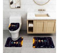 QRFASFZO Set Tappeti Bagno 3 Pezzi in Microfibra, Tappeti Assorbente Antiscivolo, solare, una descrizione completa dei nenti del solare, del solare e delle sue funzioni,Tappetini Doccia