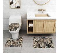 QRFASFZO Set Tappeti Bagno 3 Pezzi in Microfibra, Tappeti Assorbente Antiscivolo,Stati Uniti, Veduta aerea di New York City, famosa città del mondo, capitale nordamericana, imm,Tappetini Doccia