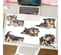 QRFASFZO Tappetino per mouse tappetino da ufficio multifunzione e antiscivolo,per migliorare la precisione e la velocità,Animali, cinque simpatici cuccioli descrivono la loro tenerezza in di,80x30 cm