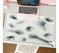 QRFASFZO Tappetino per mouse tappetino da ufficio multifunzione e antiscivolo,per migliorare la precisione e la velocità,Casa dell'orrore, mani spaventose, braccio, fantasma, ombra, alieno,80x30 cm