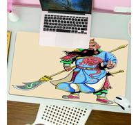 QRFASFZO Tappetino per mouse tappetino da ufficio multifunzione e antiscivolo,per migliorare la precisione e la velocità,Illustrazione vibrante di una figura mitica nella storia cinese, in s,80x30 cm