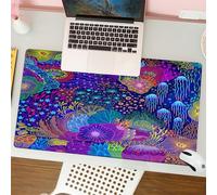 QRFASFZO Tappetino per mouse tappetino da ufficio multifunzione e antiscivolo,per migliorare la precisione e la velocità,Sotto il mare con design concettuale di corallo con ecosistema che es,80x30 cm