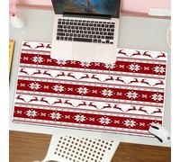 QRFASFZO Tappetino per mouse tappetino da ufficio multifunzione e antiscivolo,per migliorare la precisione e la velocità,Buon Natale e Felice Anno Nuovo! Sfondo a righe senza soluzione di co,80x30 cm