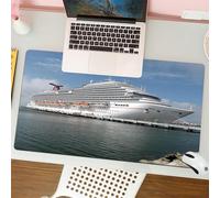 QRFASFZO Tappetino per mouse tappetino da ufficio multifunzione e antiscivolo,per migliorare la precisione e la velocità,Nave da crociera a Venezia, Italia, una grande nave da crociera ormeg,80x30 cm