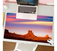 QRFASFZO Tappetino per mouse tappetino da ufficio multifunzione e antiscivolo,per migliorare la precisione e la velocità,Stati Uniti, Monument Valley West Mitten e Merrick Butte Sunset Utah,80x30 cm