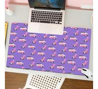 QRFASFZO Tappetino per mouse tappetino da ufficio multifunzione e antiscivolo,per migliorare la precisione e la velocità,Motocicletta, scooter vintage Deep Deck Girlie su Purple1,80x30 cm