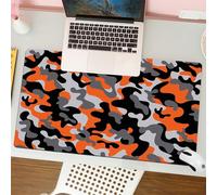 QRFASFZO Tappetino per mouse tappetino da ufficio multifunzione e antiscivolo,per migliorare la precisione e la velocità,Camo, design mimetico contemporaneo, interessante combinazione di ara,80x30 cm