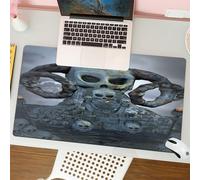 QRFASFZO Tappetino per mouse tappetino da ufficio multifunzione e antiscivolo,per migliorare la precisione e la velocità,Inquietante altare a forma di teschio, un enorme teschio consumato da,80x30 cm