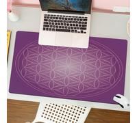 QRFASFZO Tappetino per mouse tappetino da ufficio multifunzione e antiscivolo,per migliorare la precisione e la velocità,Lo sfondo geometrico vettoriale è un motivo luminoso, geometria sacra,80x30 cm